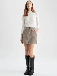DeFacto Cotton Flared Maxi Skirt