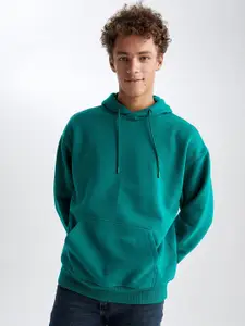 DeFacto  Long Sleeves Cotton Hooded Pullover Sweatshirt