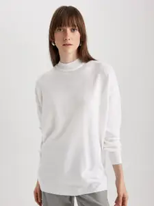 DeFacto High Neck Longline Pullover Sweater