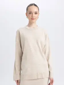 DeFacto Round Neck Acrylic Pullover Sweater