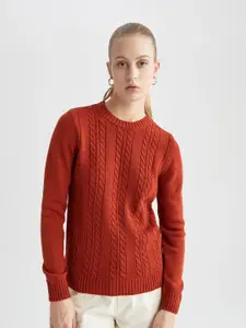 DeFacto Cable Knit Acrylic Pullover