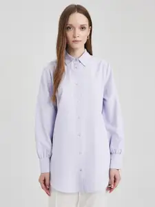 DeFacto Spread Collar Longline Casual Shirt