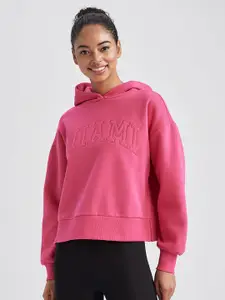 DeFacto Hooded Embroidered Pullover