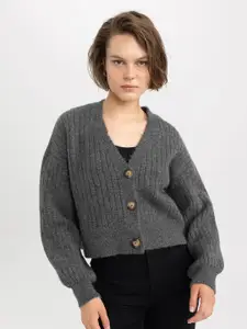 DeFacto Ribbed Acrylic Cardigan Sweaters