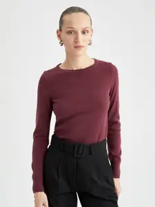 DeFacto Round Neck Ribbed Pullover