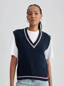 DeFacto Ribbed Sweater Vest