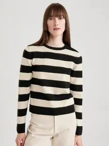 DeFacto Striped Round Neck Pullover