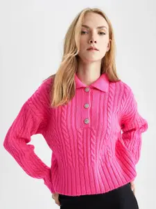 DeFacto Long Sleeves Cable Knit Pullover