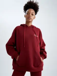 DeFacto Pullover Longline Hooded Sweatshirt