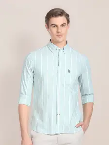 U.S. Polo Assn. Striped Button-Down Collar Pure Cotton Casual Shirt