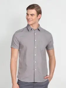 U.S. Polo Assn. Denim Co. Slim Fit Opaque Cotton Linen Casual Shirt