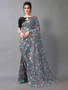 Shaily Floral Printed Pure Georgette Saree