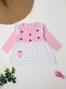 V-Mart Kids Polka Dot Printed Fit and Flare Dress