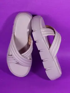 Lavie Purple Flatform Sandals