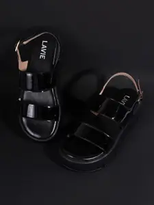 Lavie Black Flatform Sandals