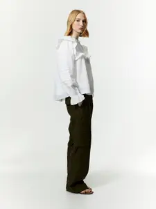 H&M Pin-Tucked Cotton Blouse