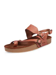 Hidesign PORT BLAIR Leather One Toe Flats With Buckles