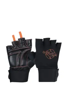 NIVIA Men Leather Weightlifting Wrist grip Gym Gloves