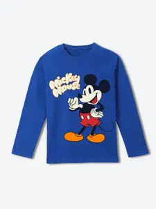 YK Disney Boys Mickey Mouse Printed Cotton T-shirt