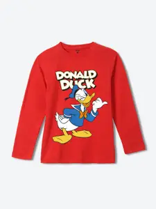 YK Disney Boys Donald Duck Printed Cotton T-shirt