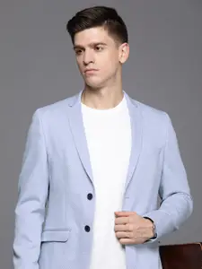 Louis Philippe Sport Men Super Slim Fit Pure Cotton Self-Design Casual Blazer