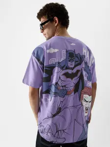 The Souled Store Superhero Batman Graphic Printed Oversized Cotton T-Shirt