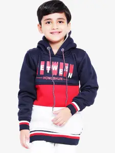 BAESD Boys Colourblocked Hooded Pullover Sweatshirt