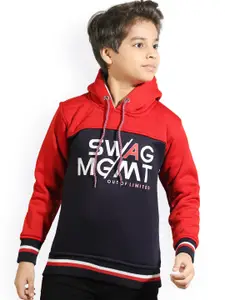 BAESD Boys Colourblocked Hooded Pullover Sweatshirts