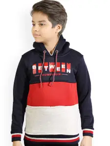 BAESD Boys Colourblocked Hooded Pullover Sweatshirt