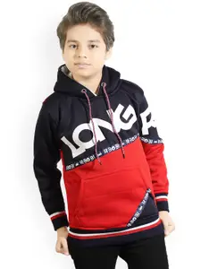 BAESD Boys Colourblocked Hooded Pullover Sweatshirt