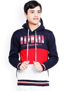 BAESD Boys Colourblocked Hooded Pullover Sweatshirts