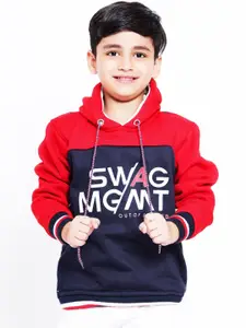 BAESD Boys Colourblocked Hooded Pullover Sweatshirt