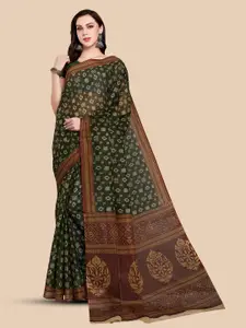 Rani Saahiba Ethnic Motifs Printed Pure Cotton Saree