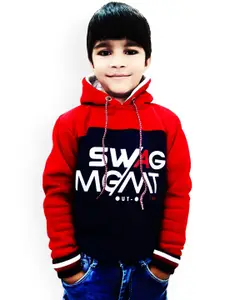 BAESD Boys Colourblocked Hooded Pullover Sweatshirts