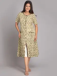 SUTI Ethnic Motifs Printed Cotton Kurta