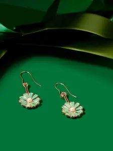 AMI Gold-Plated Floral Drop Earrings