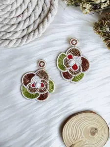 Crunchy Fashion Contemporary Beaded Drop Earrings