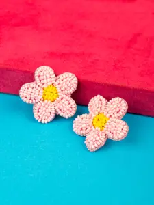Crunchy Fashion Beaded Floral Studs Earrings
