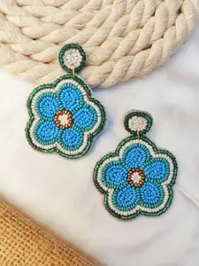 Crunchy Fashion Beaded Floral Drop Earrings