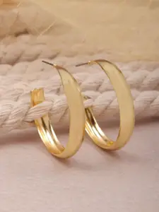 Crunchy Fashion Brass-Plated Hoop Earrings