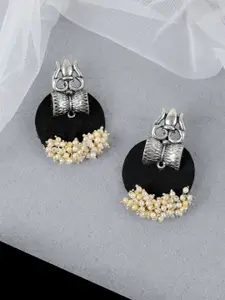 Crunchy Fashion Contemporary Beaded Drop Earrings