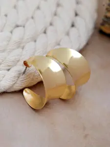 Crunchy Fashion Contemporary Half Hoop Earrings