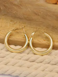 Crunchy Fashion Gold Plated Hoop Earrings