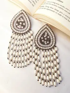 Crunchy Fashion Beaded Contemporary Drop Earrings