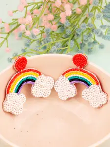 Crunchy Fashion Contemporary Beaded Drop Earrings