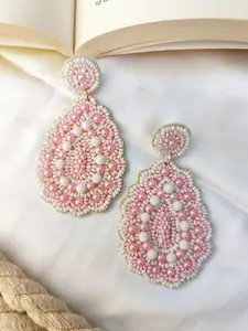 Crunchy Fashion Contemporary Beaded Drop Earrings