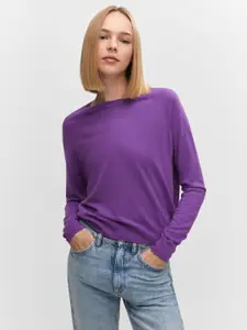 MANGO Raglan Sleeves Fine-knit Pullover