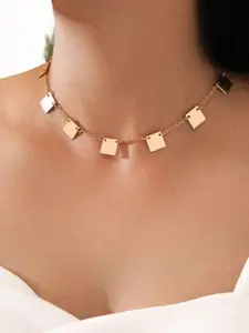 Shining Diva Fashion Gold-Plated Statement Necklace