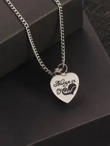 Yellow Chimes Heart Stainless Steel  Heart Pendant  with message