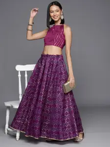 Varanga Bandhani Printed Kalidar A-Line Maxi Skirt